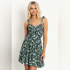 Purrmaid Black Sweet Tie Short Dress, Blackmilk size medium